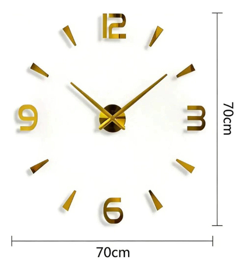 RELOJ DE PARED ESTILO VINTAGE 70 CM AMARILLO - 5