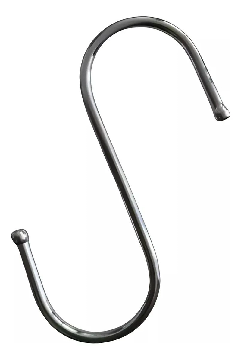 PACK DE 30 GANCHOS MEDIANOS TIPO S DE ACERO INOXIDABLE - 1