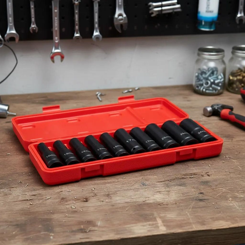 JUEGO SET DE DADOS DE IMPACTO 10 PIEZAS 10 A 24 MM - 1