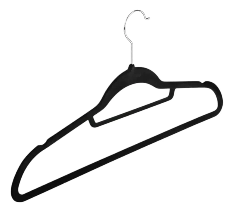 PACK DE 10 COLGADORES ANTIDESLIZANTES DE TERCIOPELO ROJO - 3