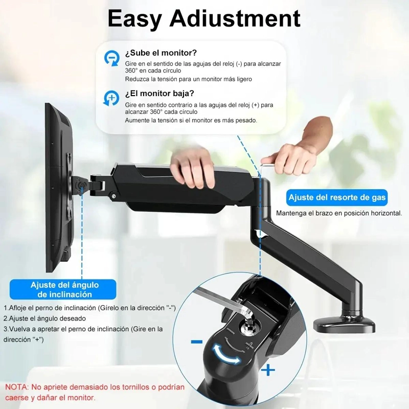 SOPORTE ARTICULADO PARA MONITOR DE 17 A 32 PULGADAS CON BRAZO EXTENSIBLE - 4