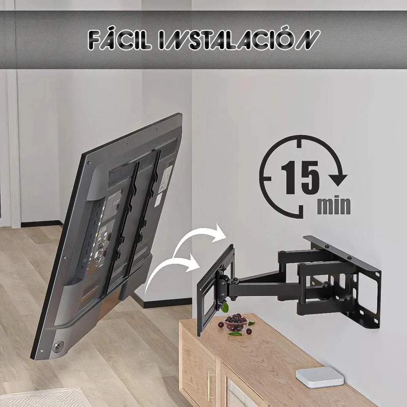 SOPORTE ARTICULADO PARA TV DE 32 A 70 PULGADAS CON DOBLE BRAZO - 3