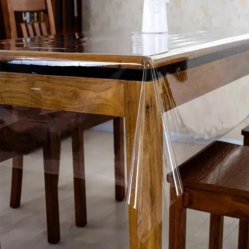 MANTEL TRANSPARENTE DE PVC 2X1.4 MTS IDEAL PARA PROTEGER MESAS - 2