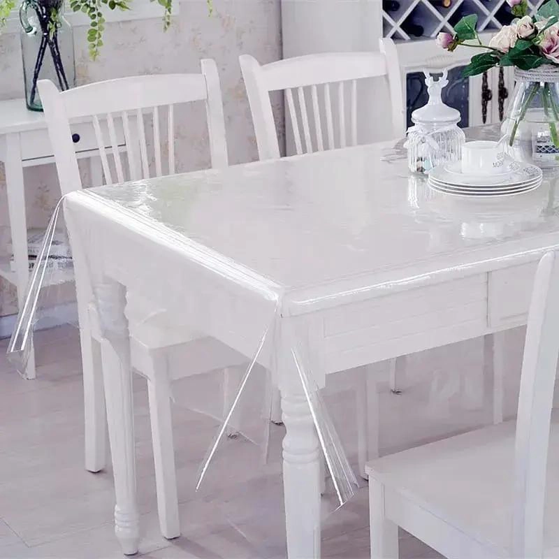 MANTEL TRANSPARENTE DE PVC 2X1.4 MTS IDEAL PARA PROTEGER MESAS - 5