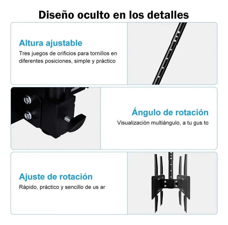 SOPORTE DE TECHO PARA TV AJUSTABLE DE 26 A 60 PULGADAS - 4