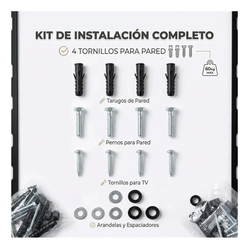 SOPORTE FIJO UNIVERSAL PARA TV DE 40 A 85 PULGADAS - 5