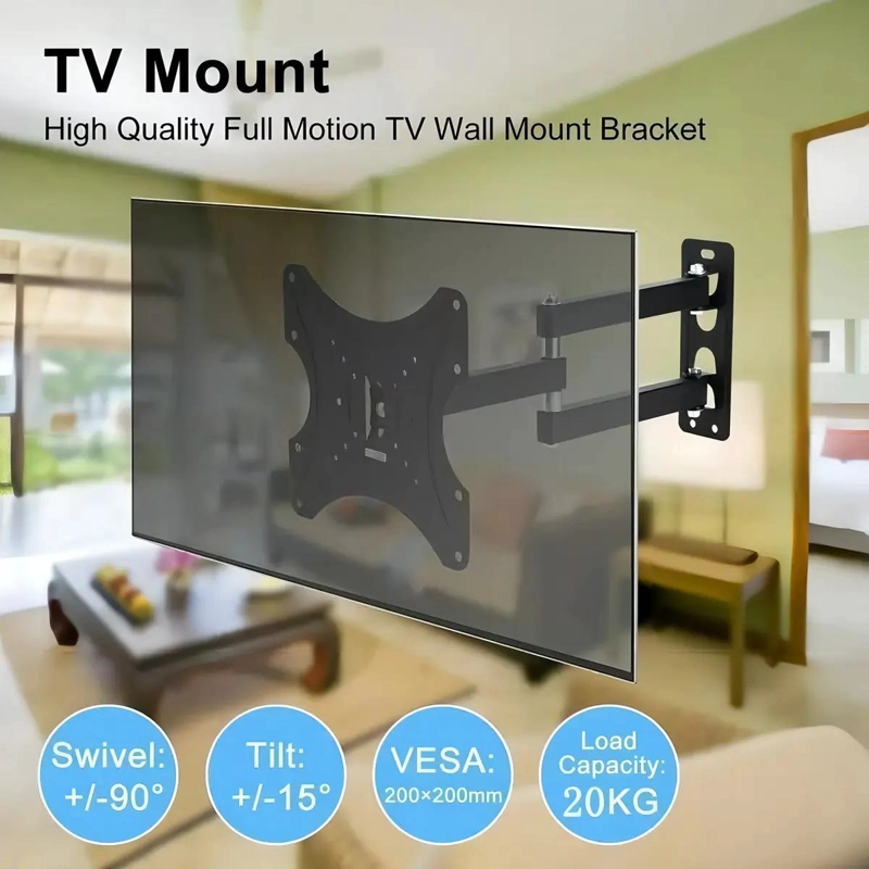 SOPORTE INCLINABLE PARA TV Y MONITOR DE 17 A 42 PULGADAS - 8
