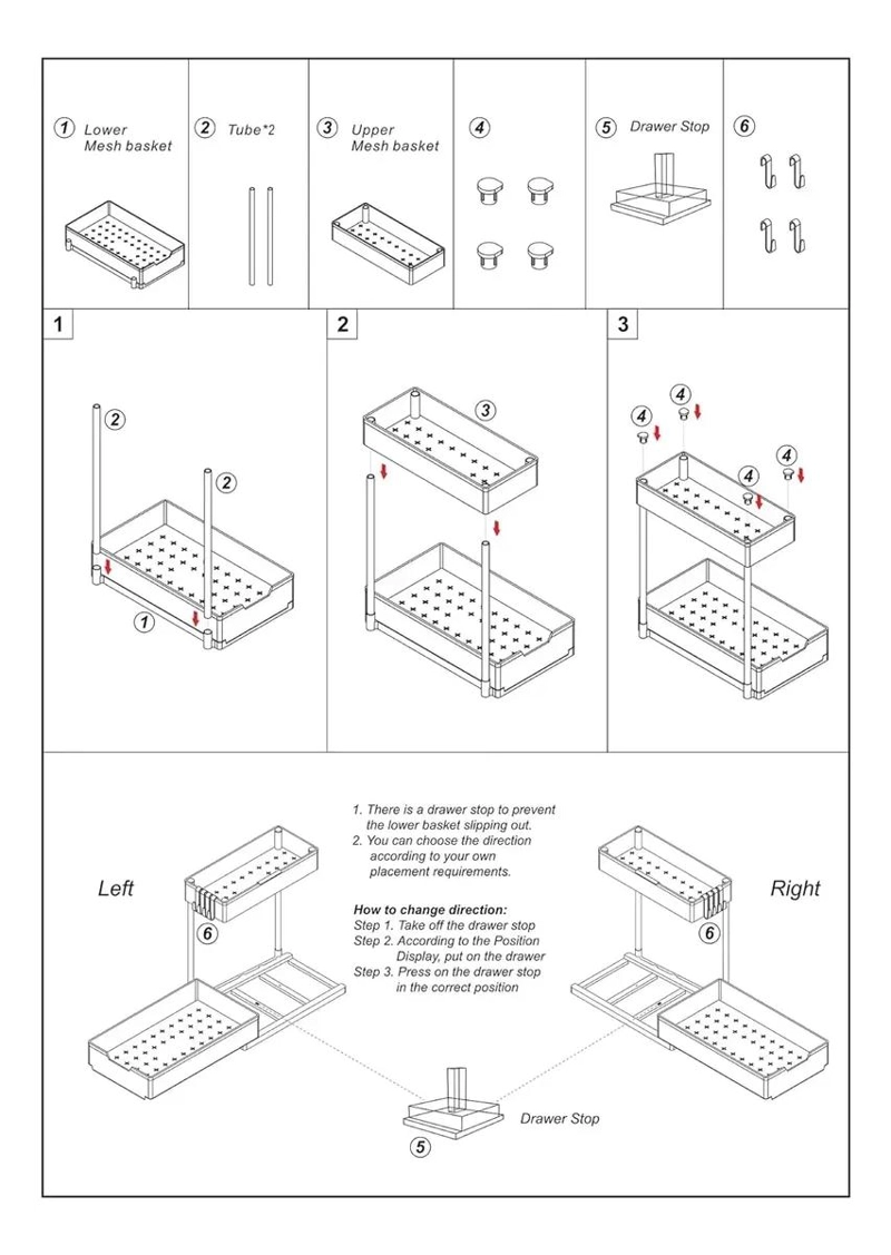 CARRO ORGANIZADOR DESMONTABLE DE 2 NIVELES PARA HOGAR - 7