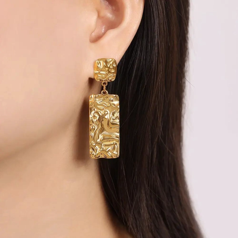 AROS BAÑADOS EN ORO 18K DISEÑO EXCLUSIVO Y ELEGANTE - 4