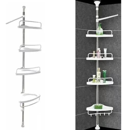 ORGANIZADOR ESQUINERO DUCHA BAÑO MULTIUSO 4 NIVELES AJUSTABLE - 2