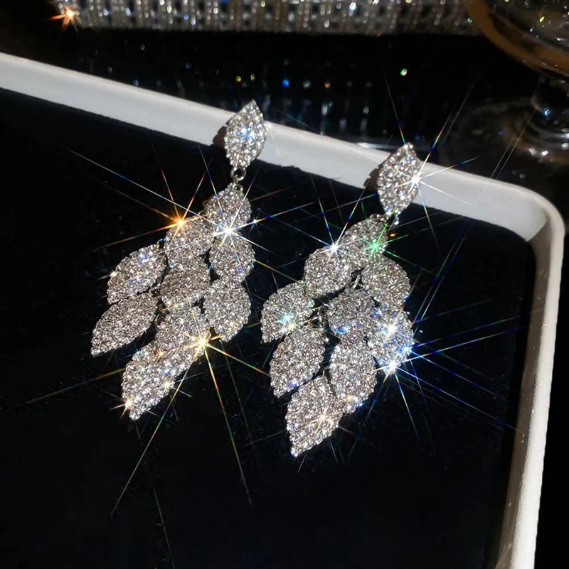 AROS DE FIESTA CON DISEÑO DE HOJAS Y STRASS - 3