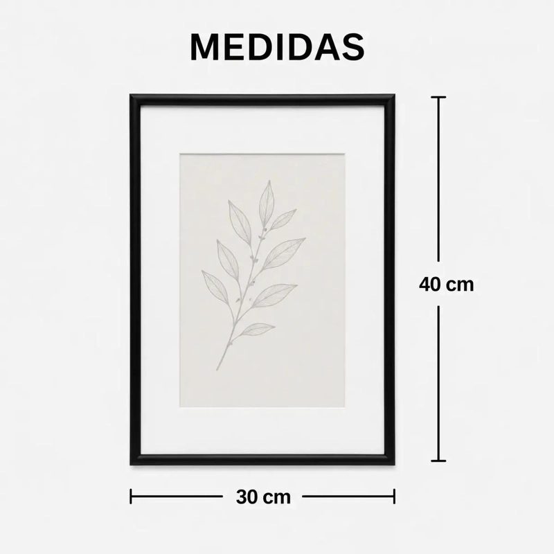 PORTARRETRATO 30X40 CM CON SOPORTE PARA FOTOS GRANDES - 3