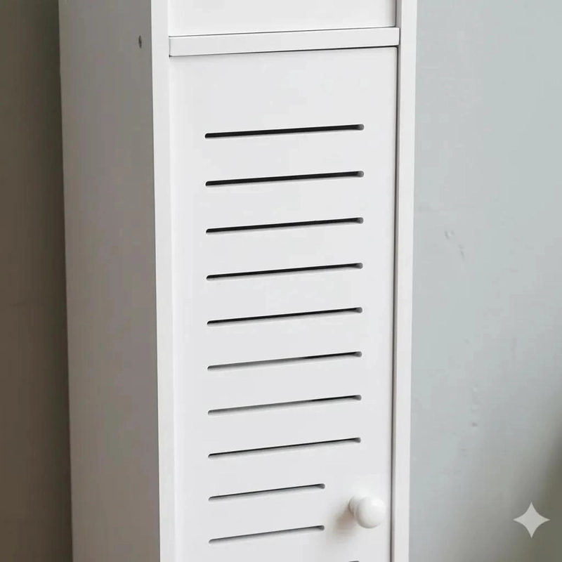 ESTANTE DE BAÑO MINIMALISTA BLANCO CON 3 COMPARTIMIENTOS - 10