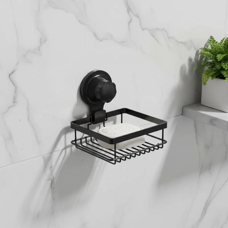 ORGANIZADOR DE DUCHA NEGRO PARA BAÑO COMPACTO Y FUNCIONAL - 1