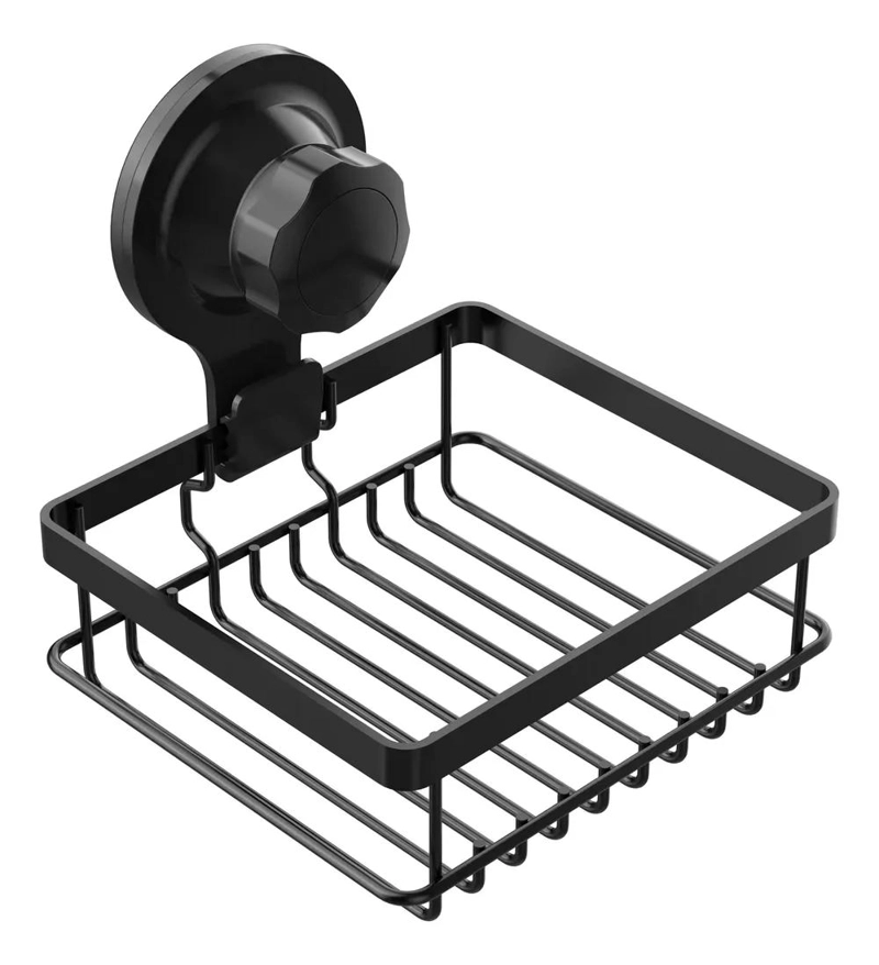 ORGANIZADOR DE DUCHA NEGRO PARA BAÑO COMPACTO Y FUNCIONAL - 2