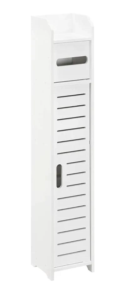 MUEBLE ORGANIZADOR BLANCO CON CAJON Y PUERTA PARA BAÑO - 1
