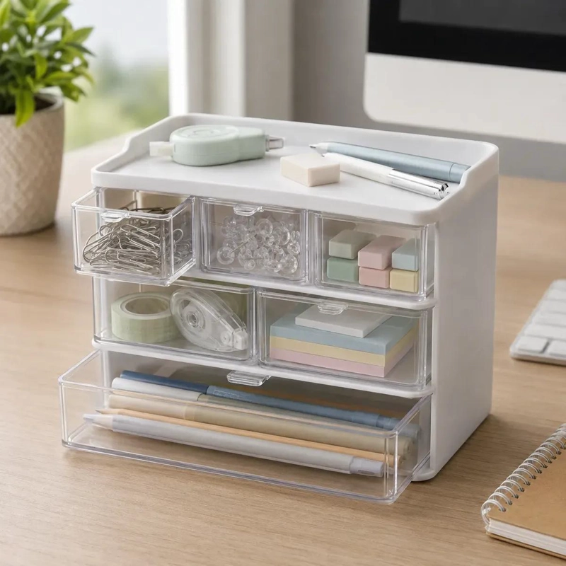 ORGANIZADOR MINI MUEBLE 3X3 PARA ACCESORIOS DE ESCRITORIO - 5