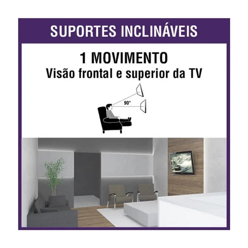 SOPORTE DE PARED PARA TELEVISOR DE 10 A 55 PULGADAS EN COLOR BLANCO - 4