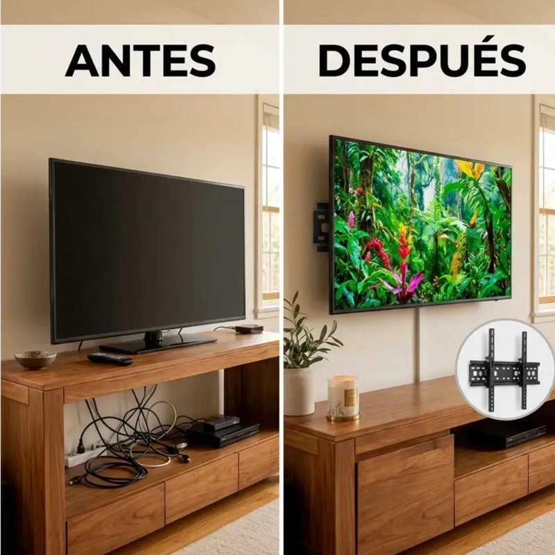 SOPORTE INCLINABLE PARA TV DE 32 A 70 PULGADAS CON KIT DE INSTALACION - 10