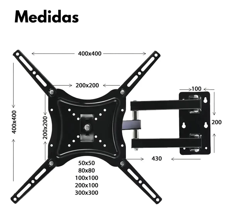 SOPORTE GIRATORIO PARA TV DE 14 A 55 PULGADAS - 7