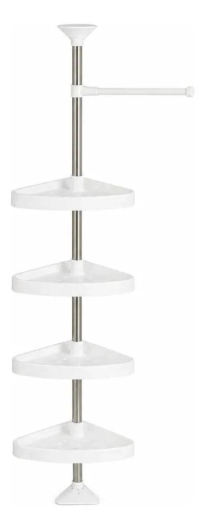 ORGANIZADOR ESQUINERO DE BAÑO 4 NIVELES COLOR BLANCO - 1