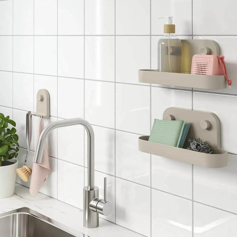 ESTANTERIA DE DUCHA CON VENTOSAS PARA BAÑO 28 CM - 7