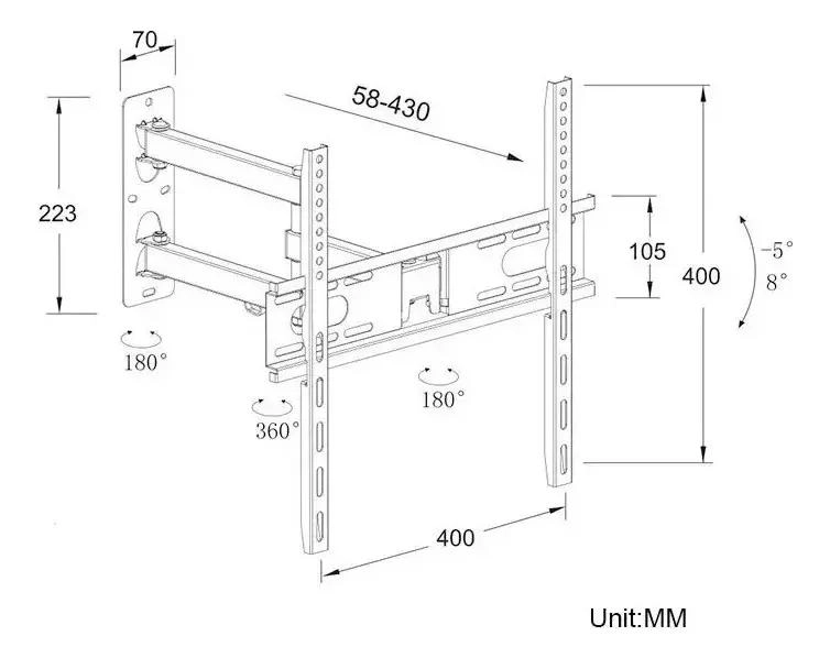 SOPORTE DE PARED PARA TELEVISORES DE 26 A 63 PULGADAS - 6
