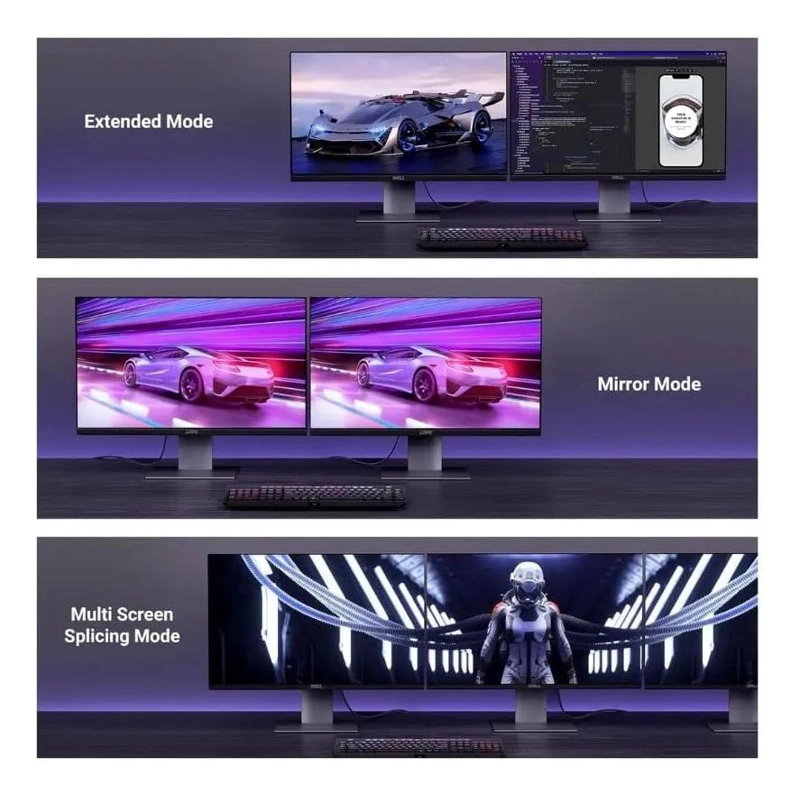 CABLE DISPLAYPORT 2.1 16K 40GBPS PARA GAMING Y EDICION - 2