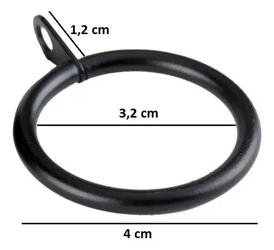 PACK DE 50 ARGOLLAS ANILLA DE BARRA PARA CORTINA METAL 25MM - 4