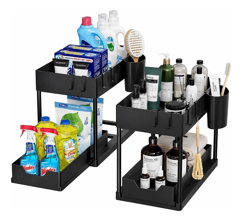 ORGANIZADOR MULTIFUNCIONAL DE 2 NIVELES PARA BAÑO Y COCINA - 1
