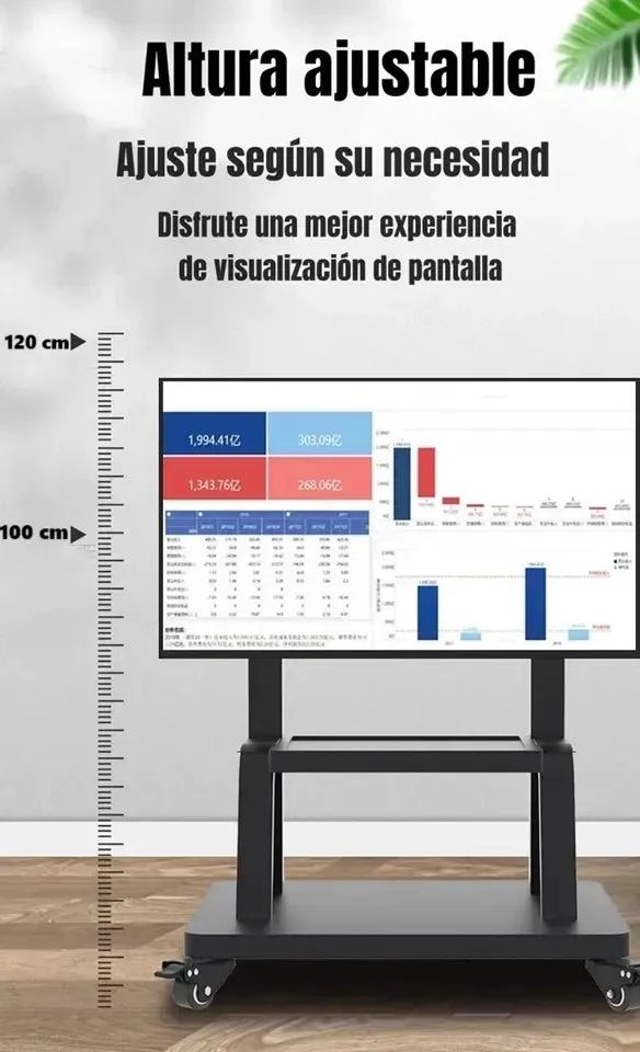 SOPORTE MOVIL PARA TV DE 32 A 65 PULGADAS CON RUEDAS - 6