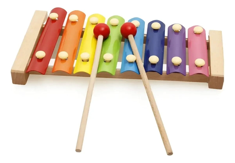 XILOFONO INFANTIL DE MADERA CON 8 TECLAS PARA NIÑOS - 3