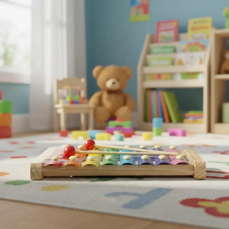 XILOFONO INFANTIL DE MADERA CON 8 TECLAS PARA NIÑOS - 7
