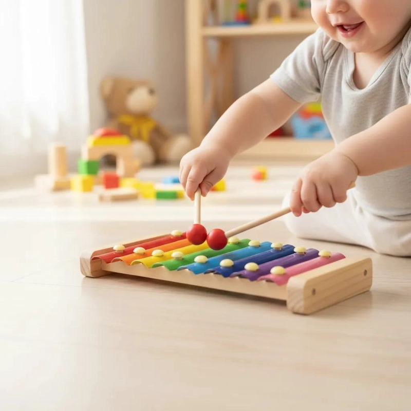 XILOFONO INFANTIL DE MADERA CON 8 TECLAS PARA NIÑOS - 8