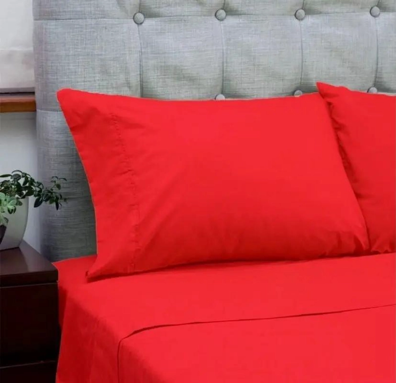 SET DE SABANAS UNICOLOR PARA CAMA 1 PLAZA Y MEDIA - 1