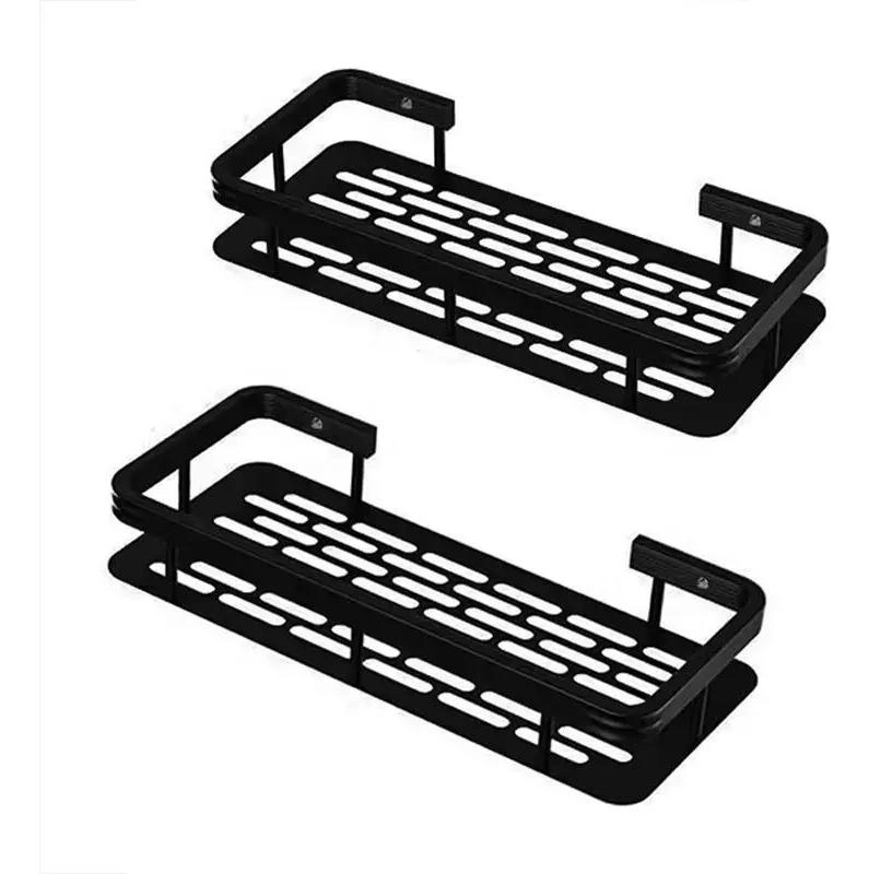 SET DE ORGANIZADORES DE DUCHA ADHESIVOS PARA BAÑO COLOR NEGRO - 1