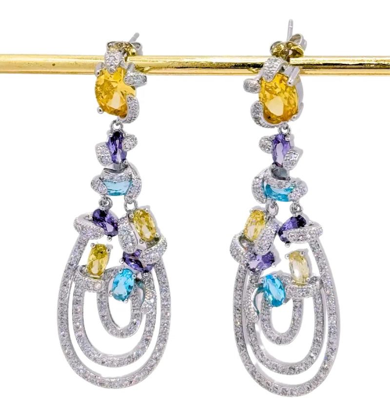 AROS COLGANTES GEOME TRICOS CON CIRCONES DE COLORES - 2