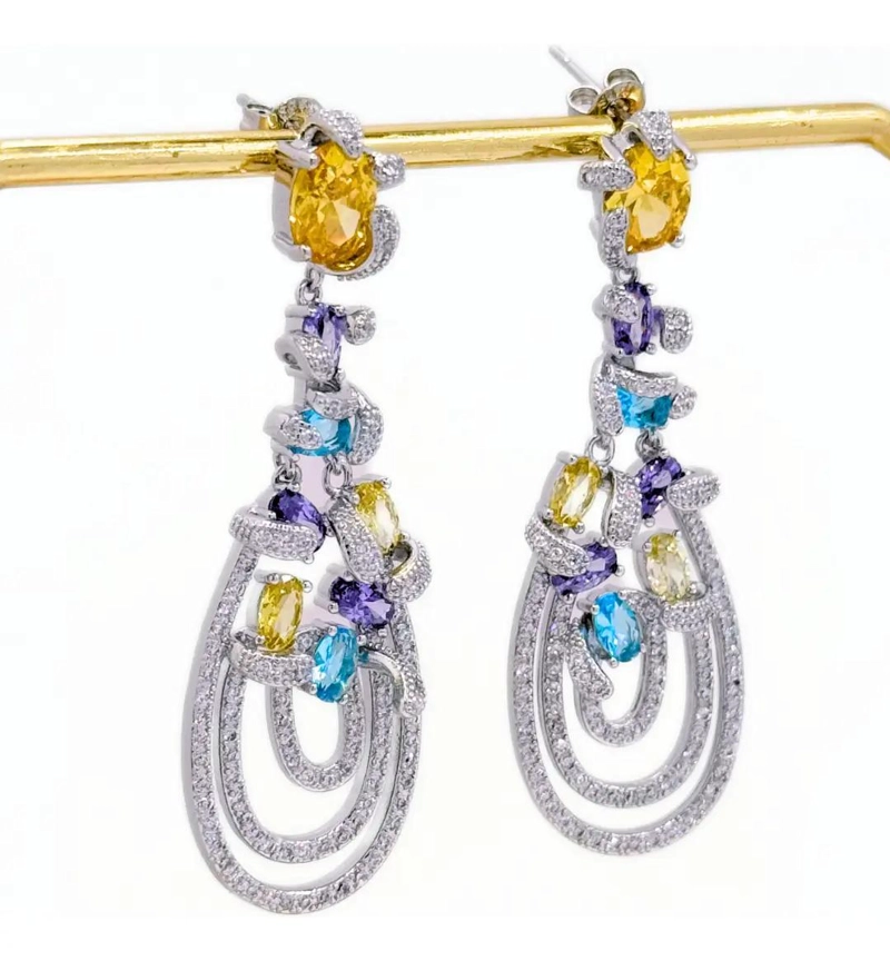 AROS COLGANTES GEOME TRICOS CON CIRCONES DE COLORES - 3