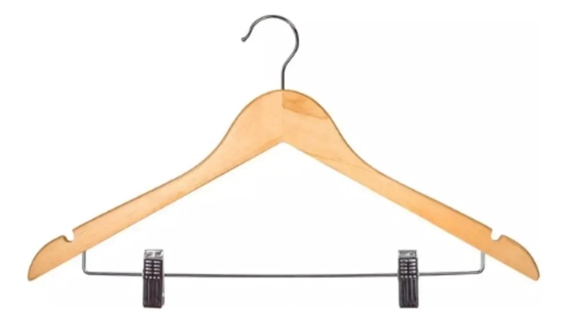 PACK DE 10 COLGADORES DE MADERA PARA PANTALONES Y FALDAS - 2