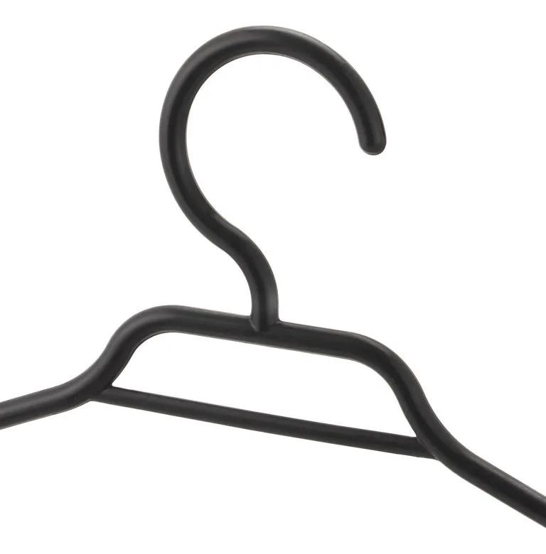 SET DE 15 COLGADORES PLASTICOS NEGROS PARA ROPA - 3
