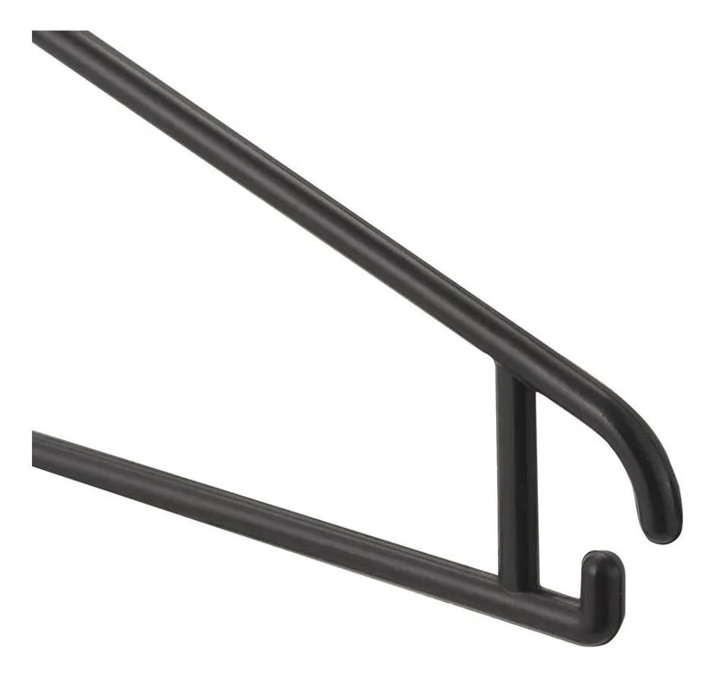 SET DE 15 COLGADORES PLASTICOS NEGROS PARA ROPA - 4