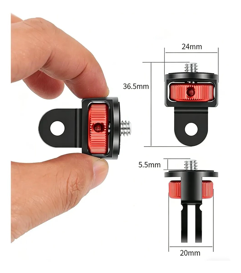 ADAPTADOR DE TRIPODE GIRATORIO 360° PARA CAMARAS DEPORTIVAS - 3
