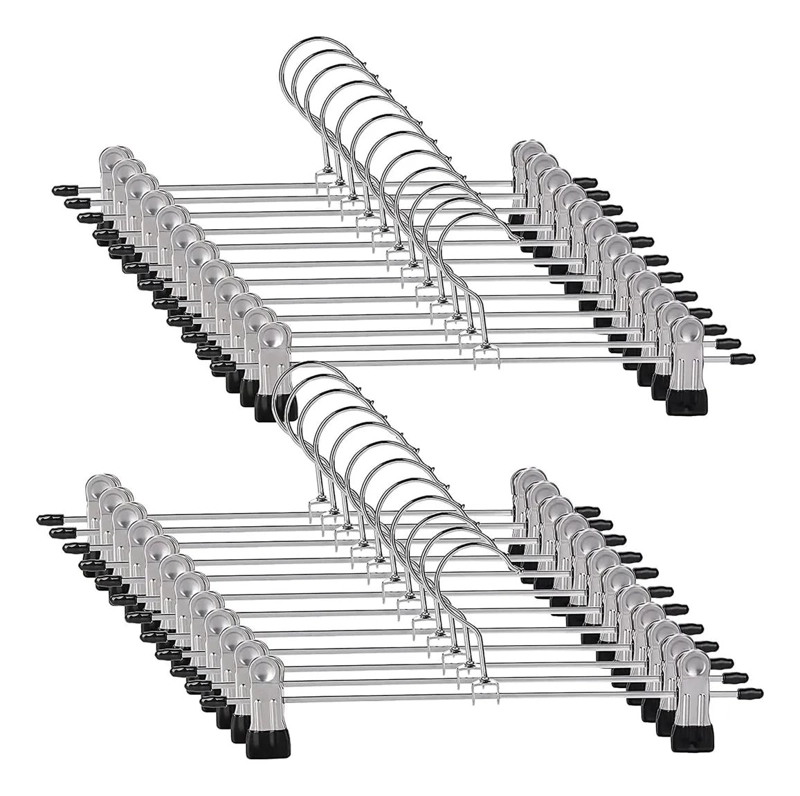 30 PIEZAS DE GANCHOS METALICOS CROMADOS PARA ROPA - 1