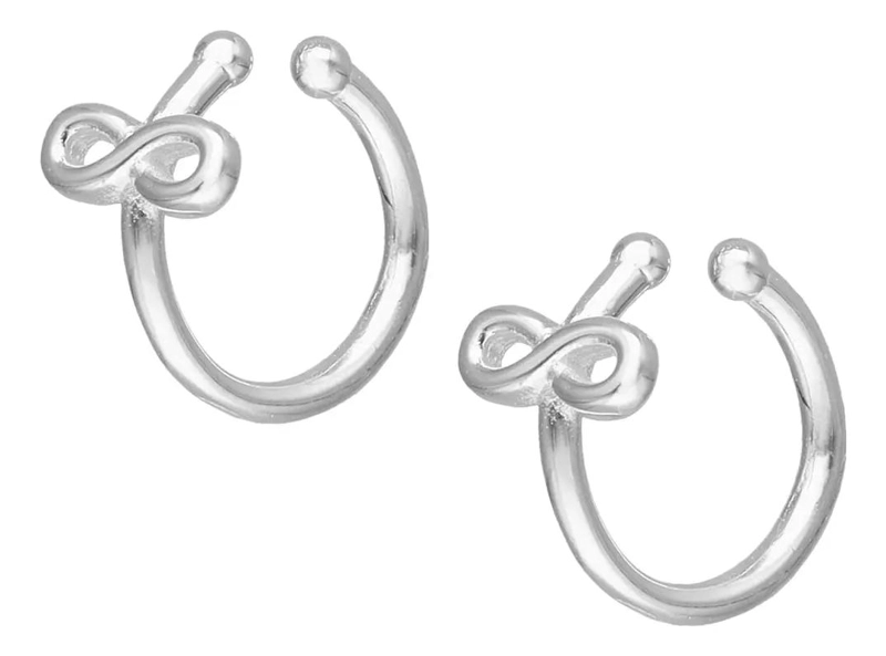 AROS EAR CUFF INFINITO DE PLATA LEY 925 PARA MUJER - 1