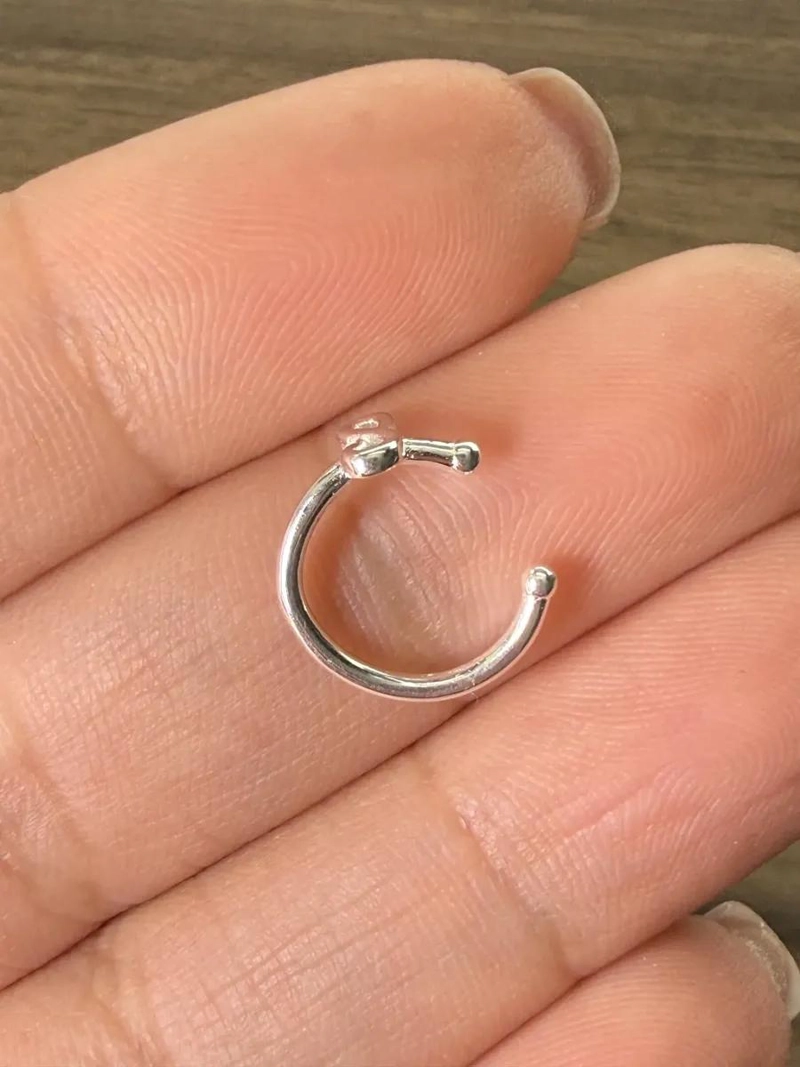 AROS EAR CUFF INFINITO DE PLATA LEY 925 PARA MUJER - 3