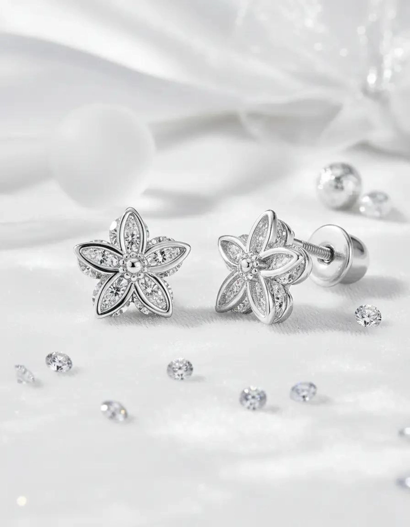 ARO FLORAL CON CIRCONES EN PLATA 925 PARA BRILLAR - 2
