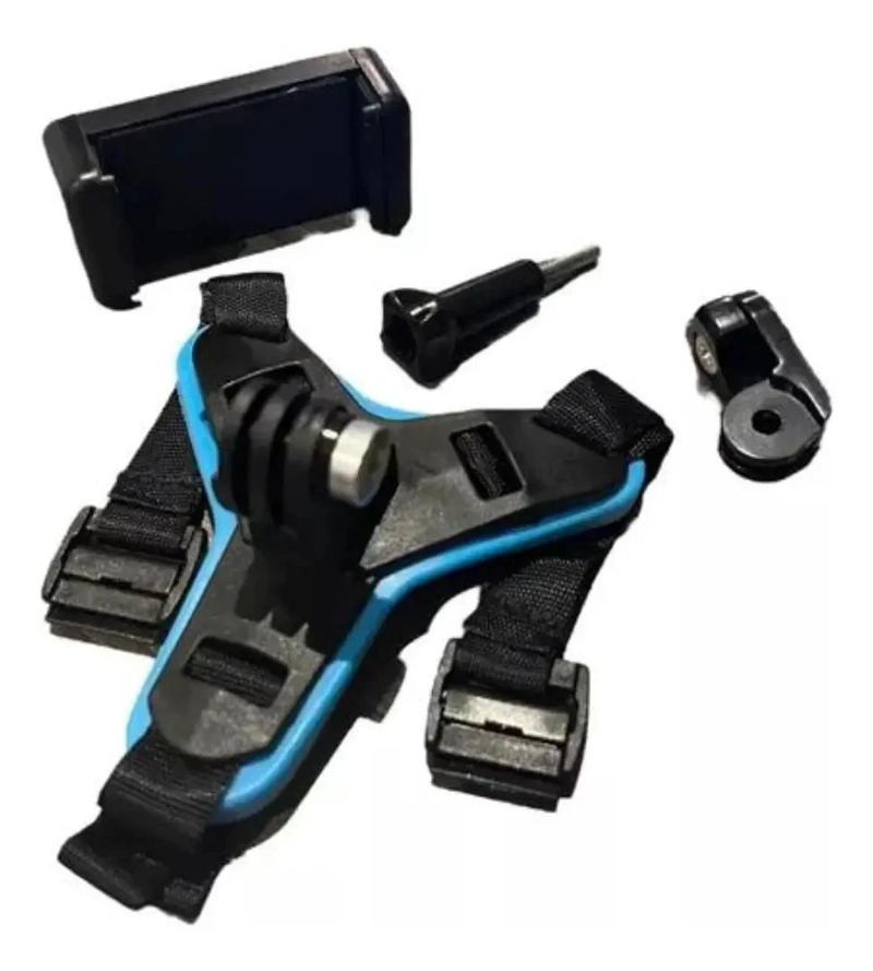 SOPORTE DE CASCO PARA CAMARA Y CELULAR EN COLOR NEGRO - 3
