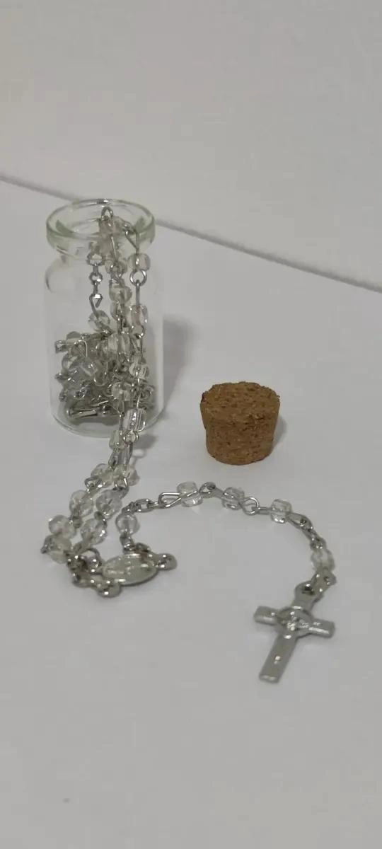 PACK DE 6 ROSARIOS CATOLICOS CON BOTELLITA DE VIDRIO - 2