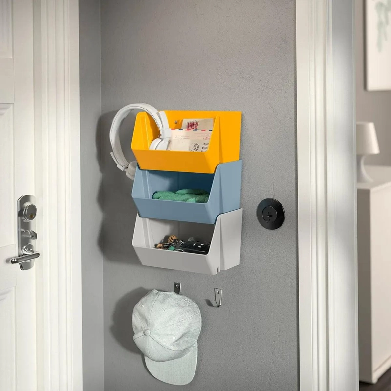 ORGANIZADOR DE ESCRITORIO Y PARED EN PLASTICO RECICLADO 25X18X15 CM - 5