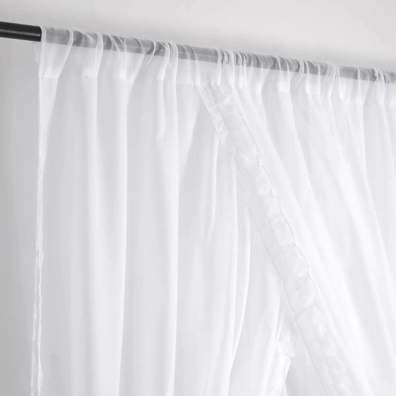 CORTINAS DE POLIESTER 3 PAÑOS 200X220CM COLOR BLANCO - 2